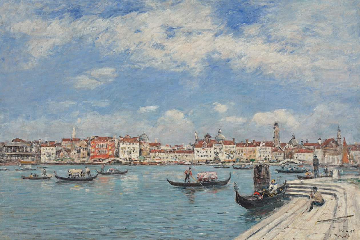 Veneza, vista de San Giorgio de Eugene Louis Boudin