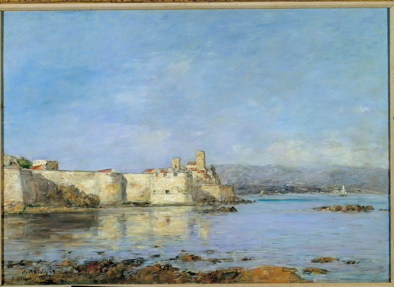 Vista do porto de Antibes Painting de Eugene Louis Boudin (1824-1898) 1893 Sun. 0,46 x 0,66 m Paris, musee d