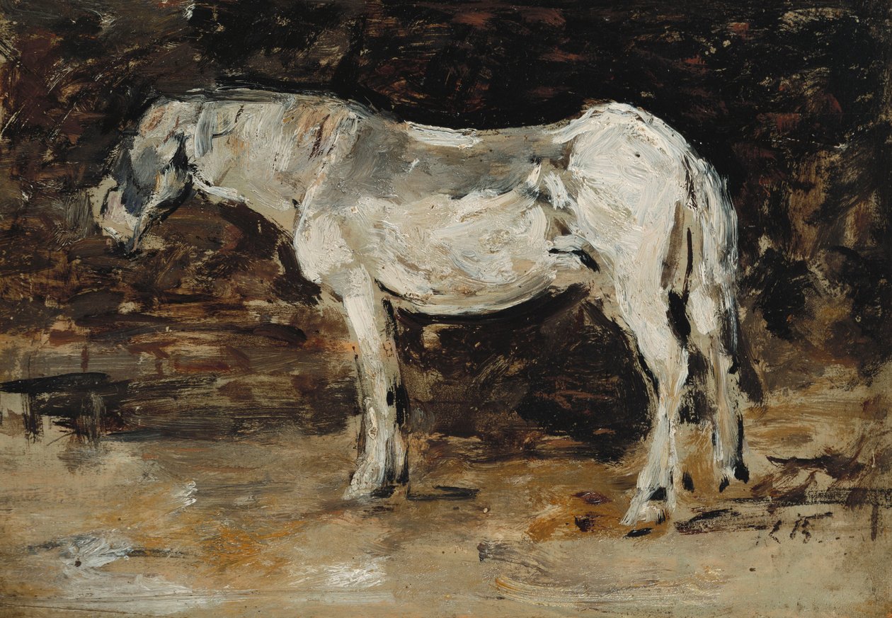 Cavalo Branco, c.1885-90 de Eugene Louis Boudin