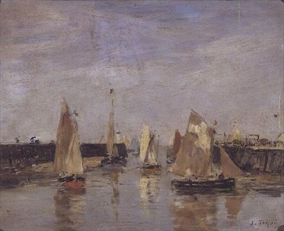 Iates no Porto de Eugene Louis Boudin