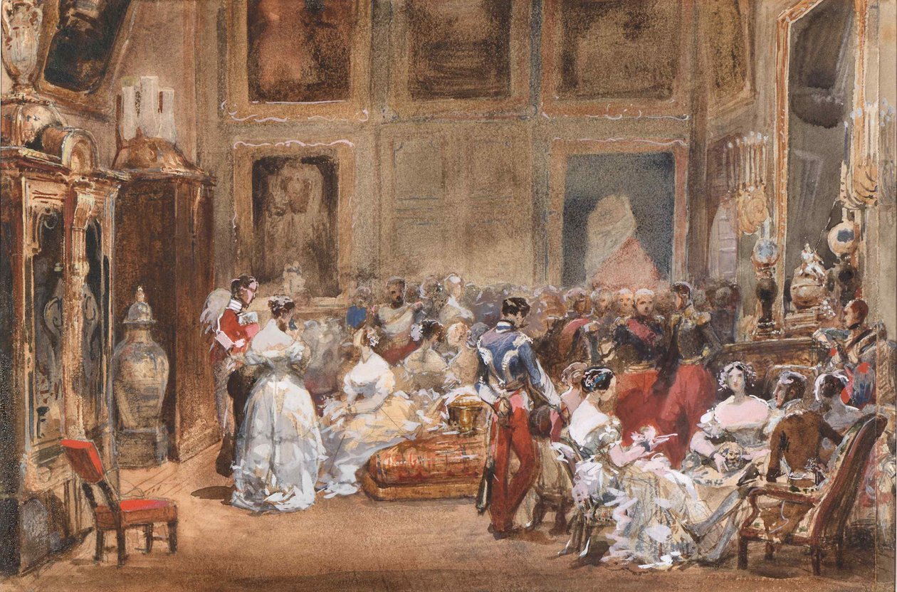 Uma noite do duque de Orleans 1810-1842 no pavilhão de Marsan. de Eugene Louis Lami