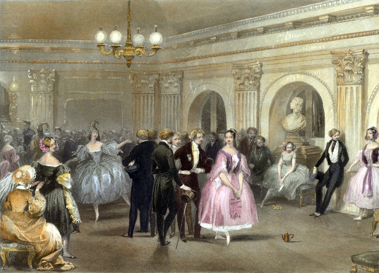 Actores da Ópera de Paris, de E Lami, gravura de Eugene Louis Lami