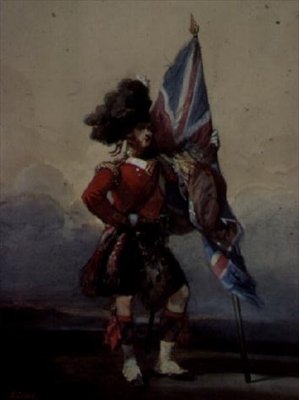Um alferes dos 75 highlanders, século XIX de Eugene Louis Lami