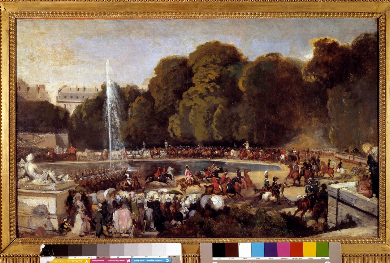 Entrada da Duquesa de Orleans, Helene de Mecklembourg, no Jardim das Tuileries em Paris, 4 de junho de Eugene Louis Lami