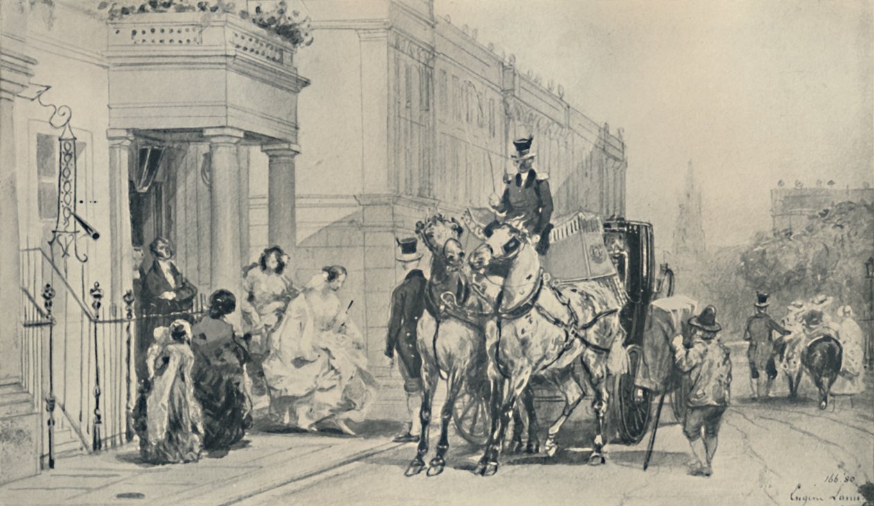 Na Praça Eaton, 1850, 1920 de Eugene Louis Lami