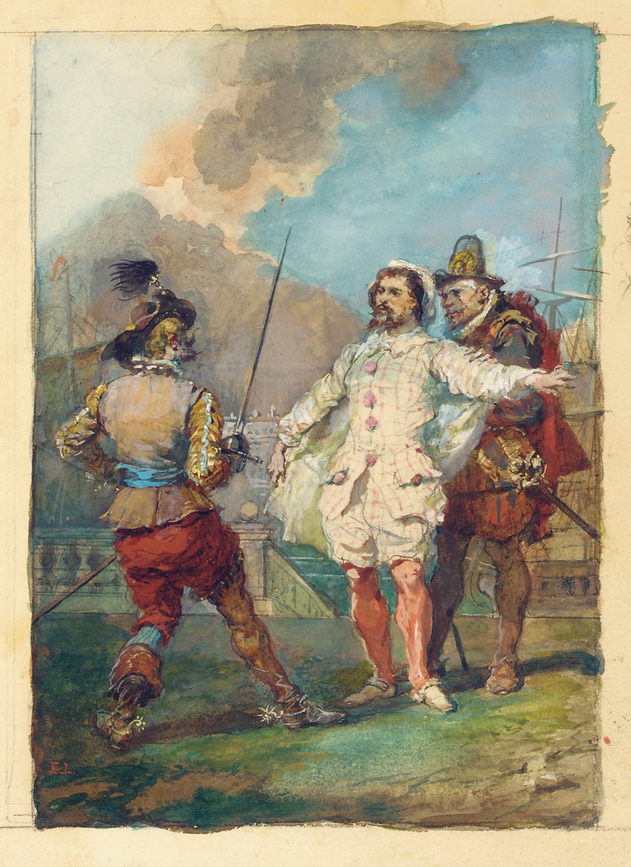 "Les Fourberies de Scapin", depois de Moliere de Eugene Louis Lami