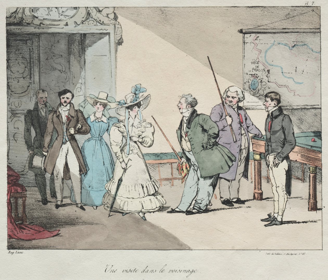 Vida do castelo: uma visita ao bairro, 1828. de Eugene Louis Lami