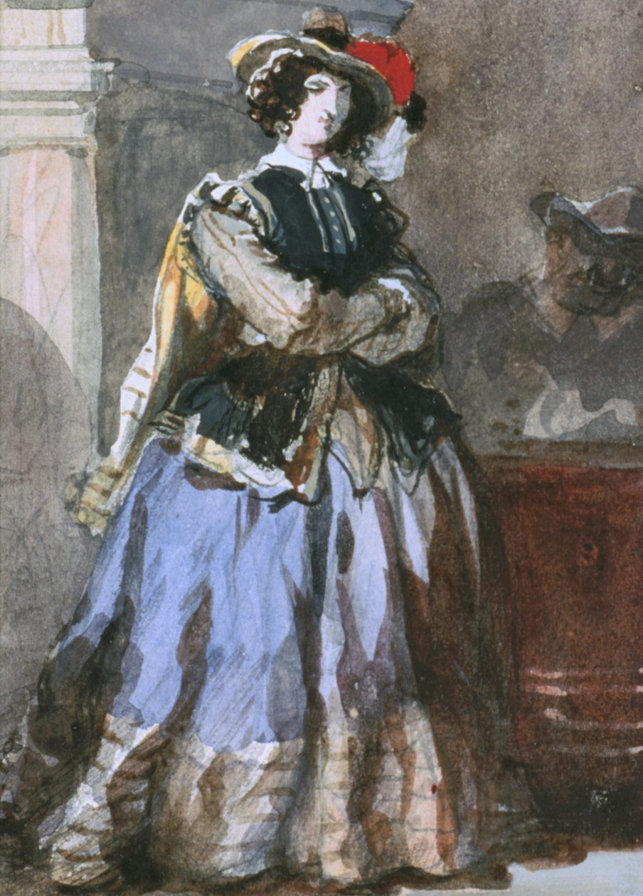 Retrato de mulher, século XIX. de Eugene Louis Lami