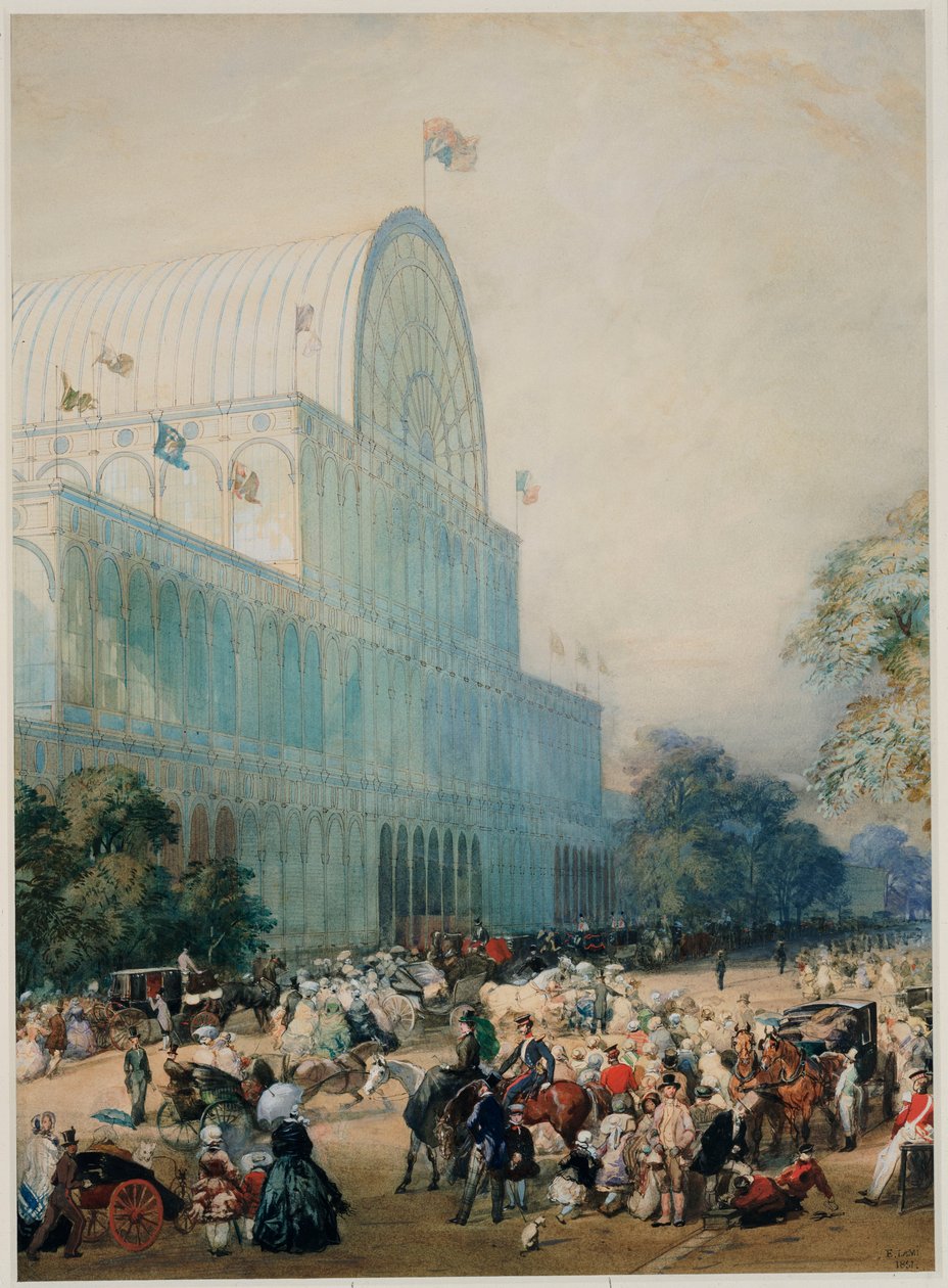 A inauguração do Palácio de Cristal, 1851 de Eugene Louis Lami