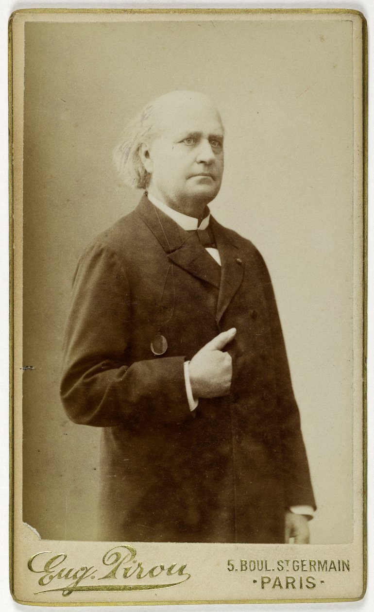 Porträt von Leconte de Lisle, (Charles Marie Leconte, genannt), (1818-1894), (Dichter) de Eugene Pirou