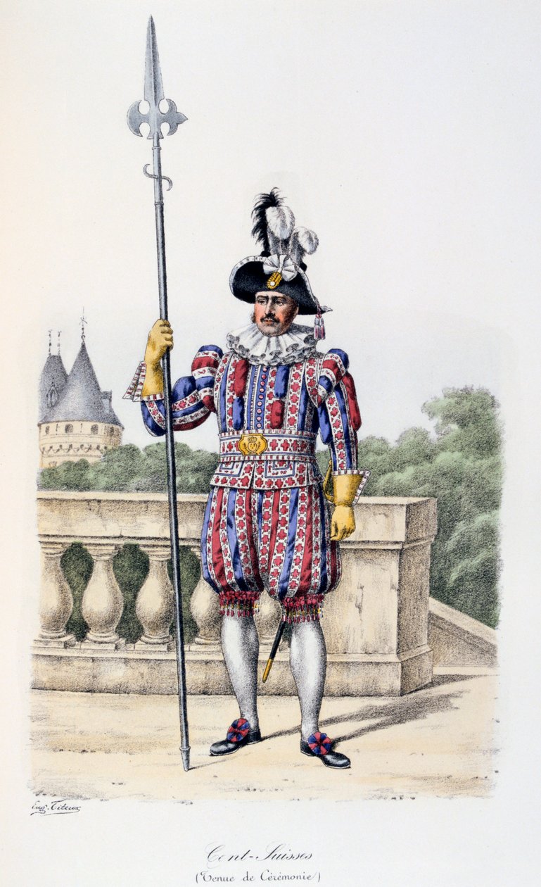 Cem suíços, uniforme cerimonial, 1814-17 de Eugene Titeux