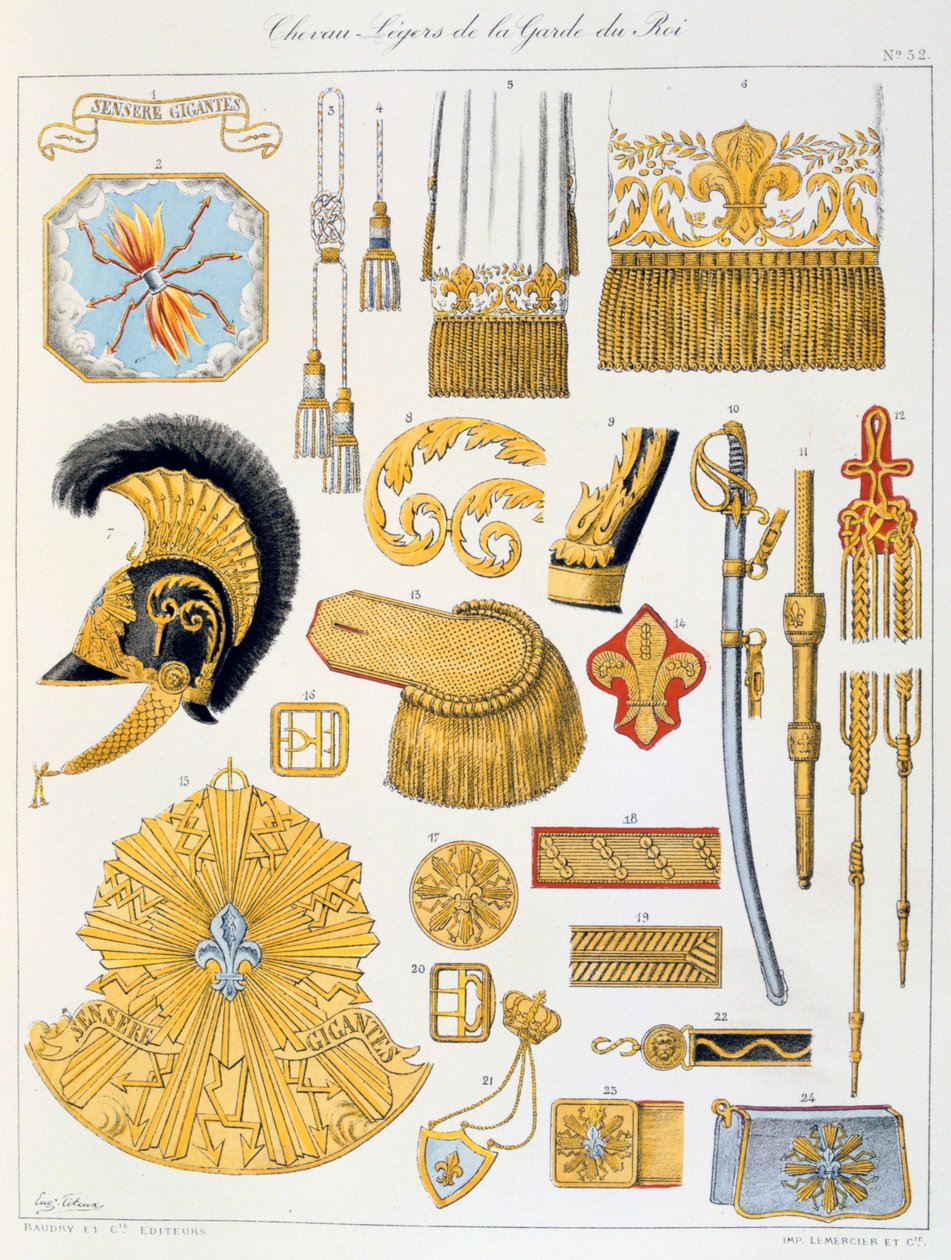 Rei Guarda Cavalos Leves, Insígnias de Eugene Titeux