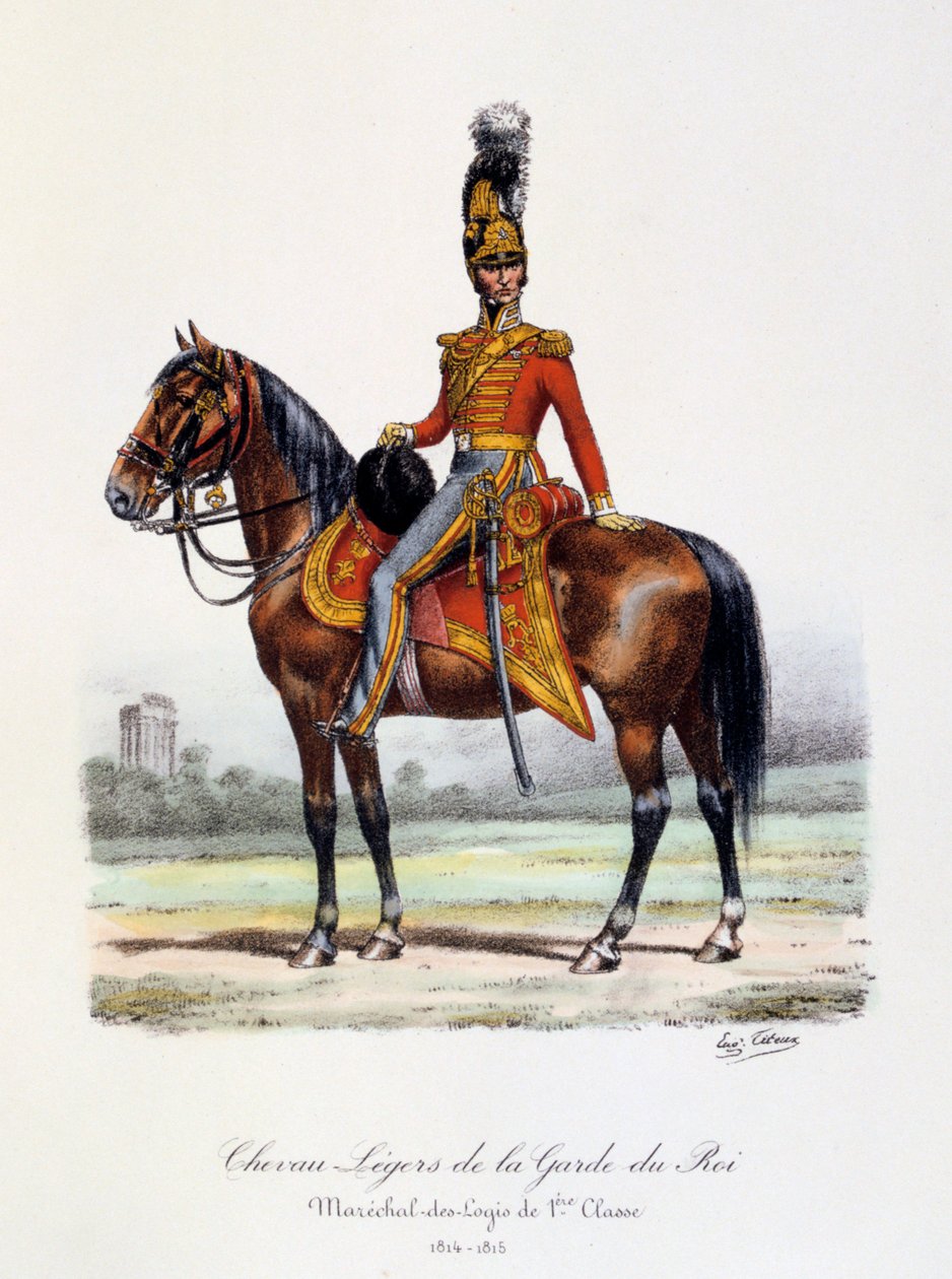 Chevau-Légers da guarda do rei, 1ª classe Maréchal-des-Logis, 1814-15 de Eugene Titeux