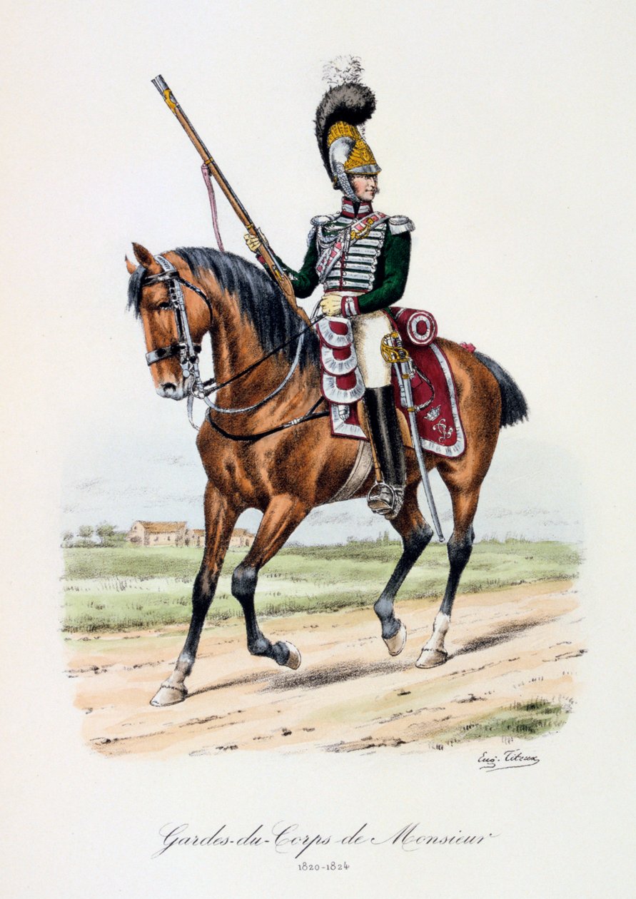 Guardas do Corpo de Monsieur, 1820-24 de Eugene Titeux