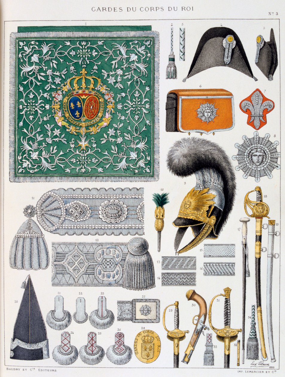 Guarda-costas do rei, insígnias de Eugene Titeux