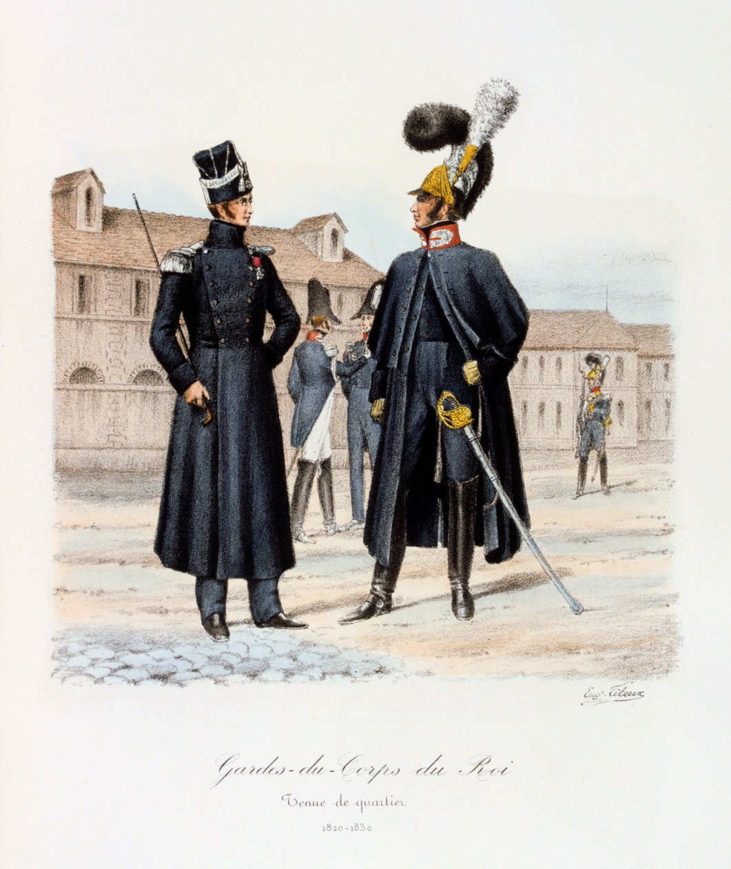 Guarda-costas do rei, guarda-roupa, 1820-30 de Eugene Titeux