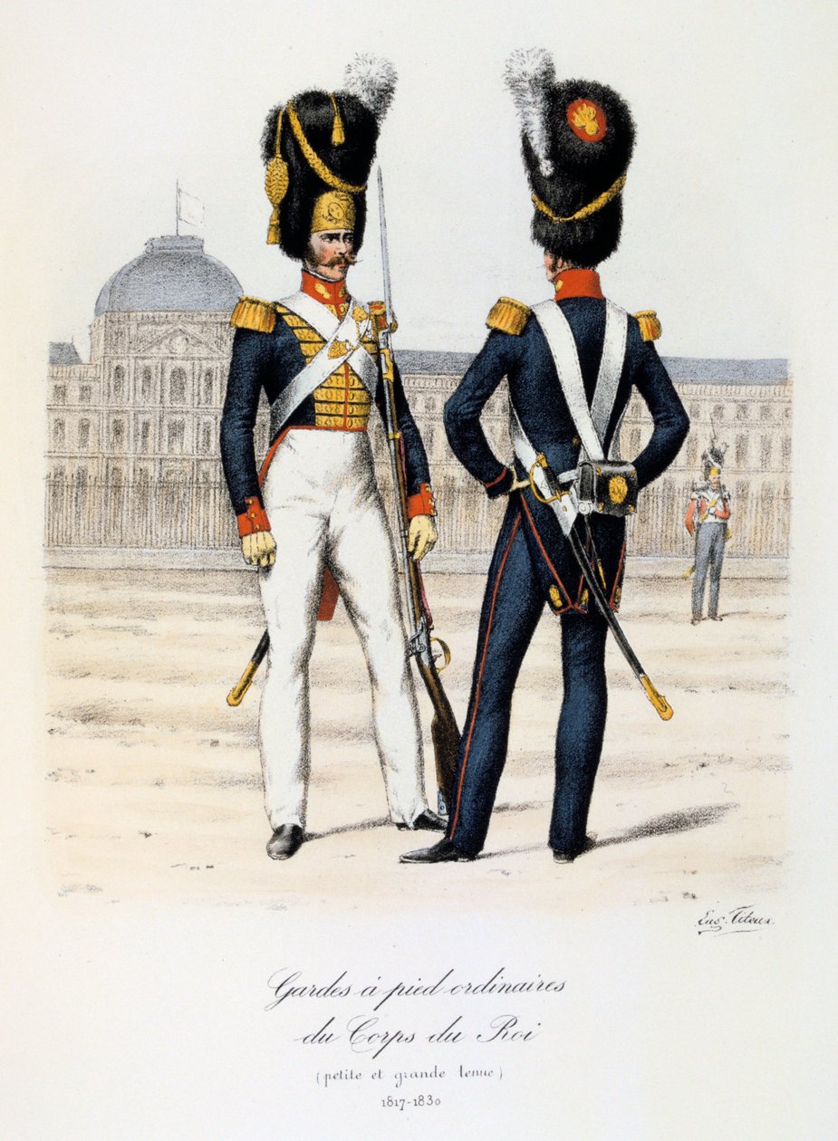 Protetores de pé do rei comum, pequenos e altos, 1817-30 de Eugene Titeux