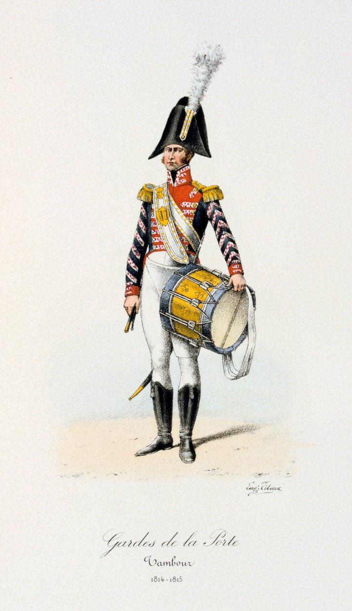 Guardas da porta, baterista, 1814-15 de Eugene Titeux
