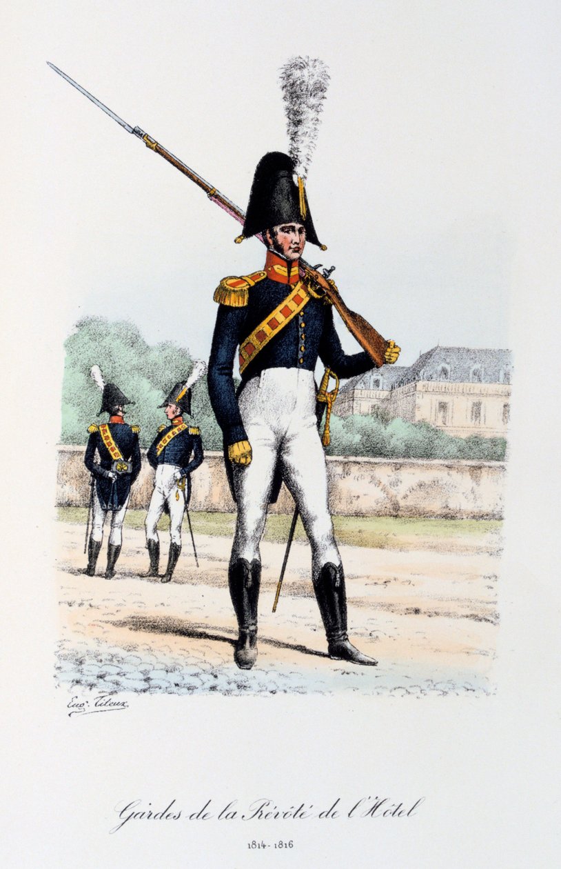 Hotel Prevote Guardas, trompetista, 1814-16 de Eugene Titeux