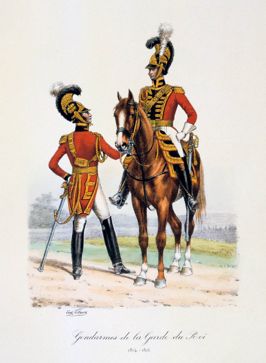 Gendarmes da Guarda do Rei, 1814-15 de Eugene Titeux