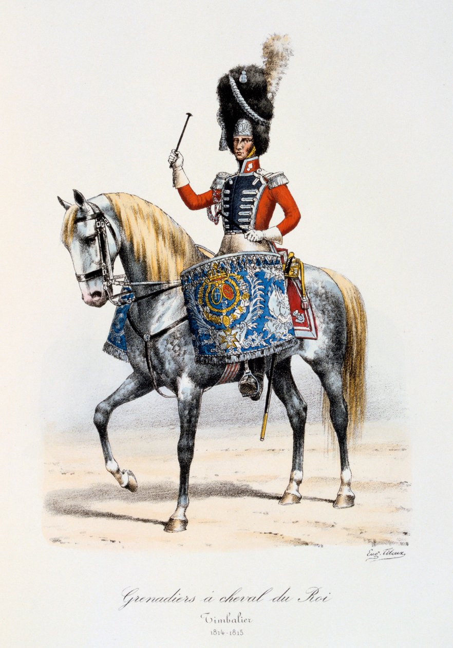 Granadeiros à Cheval du Roi, timpanista, 1814 - 15 de Eugene Titeux