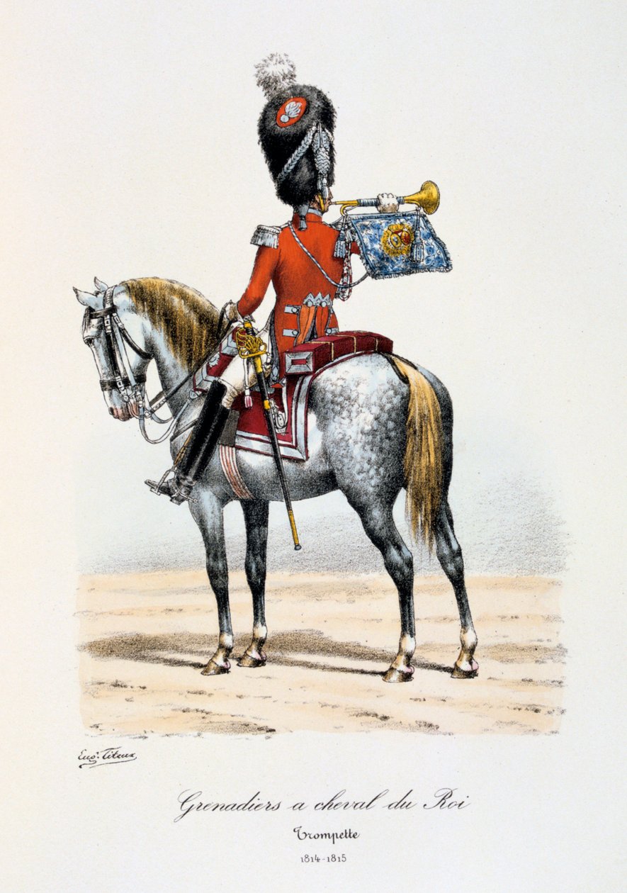 Granadeiros à Cheval du Roi, trompetista, 1814 - 15 de Eugene Titeux