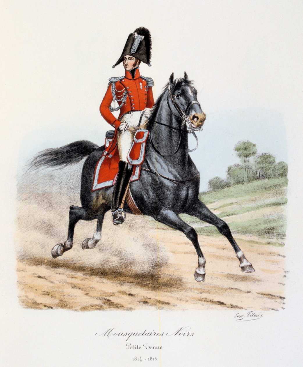Mosqueteiros negros, equipamento pequeno, 1814-15 de Eugene Titeux
