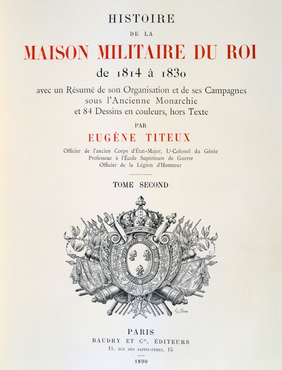 Folha de rosto de Eugene Titeux