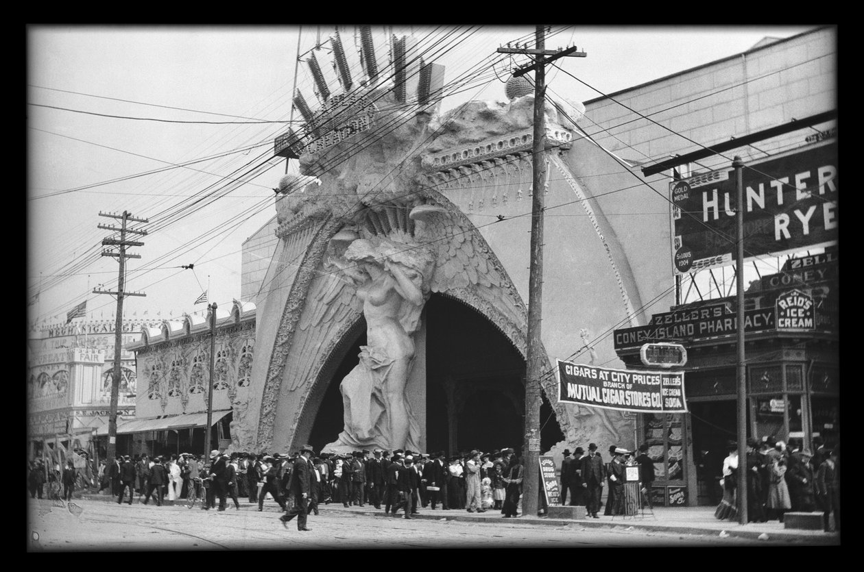 Entrada para Dreamland, 1908 (nitrato negativo) de Eugene Wemlinger