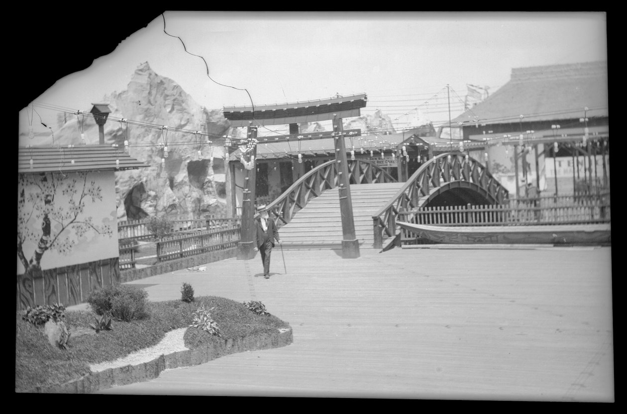 Aldeia Japonesa, Luna Park, 1903 (nitrato negativo) de Eugene Wemlinger