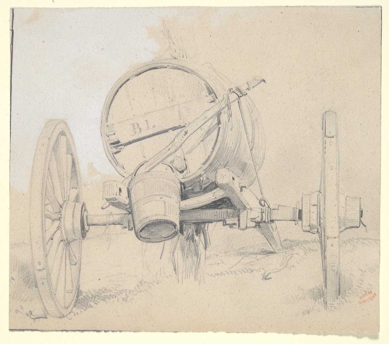 Carrinho de água de Eugene le Poittevin