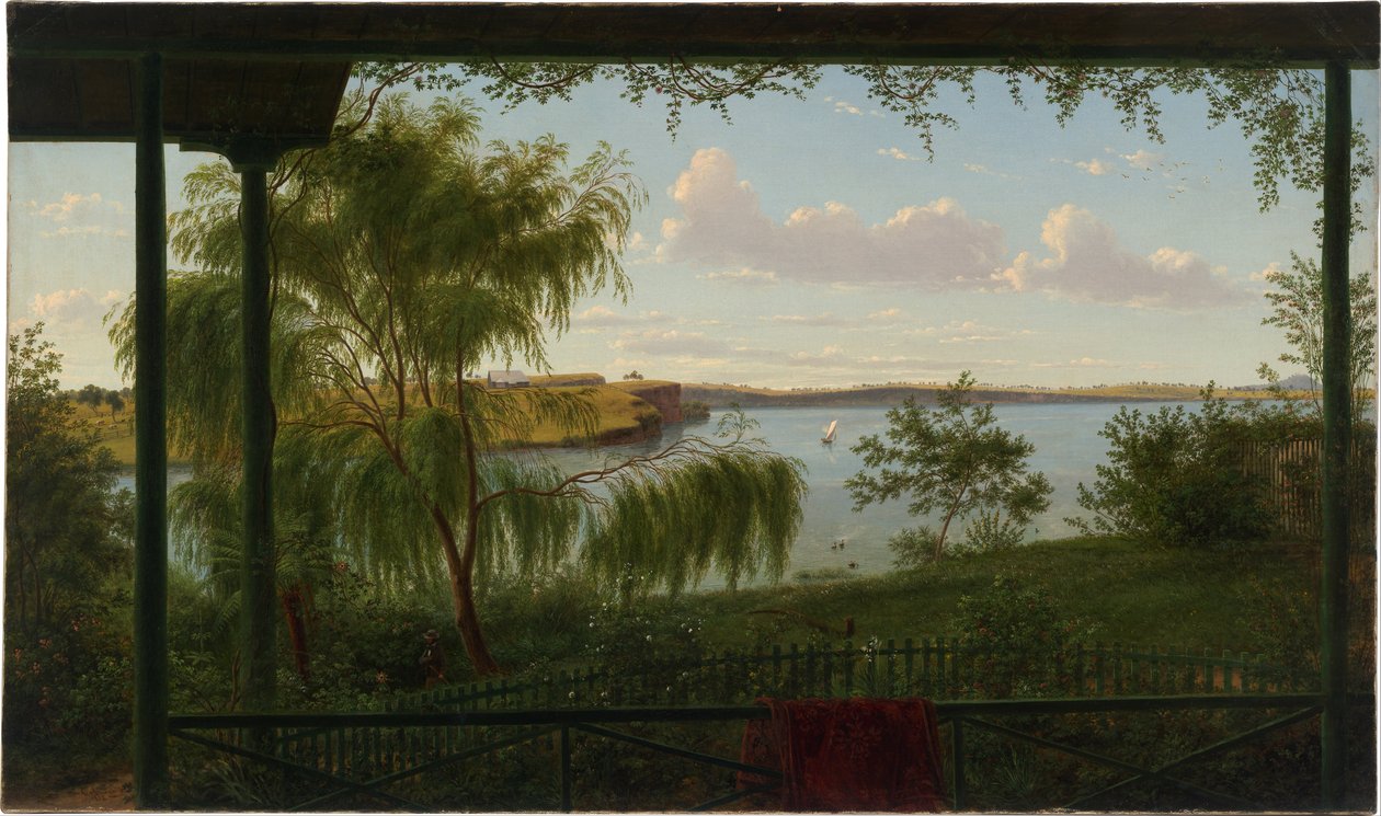 Da varanda de Purrumbete de Eugene von Guérard