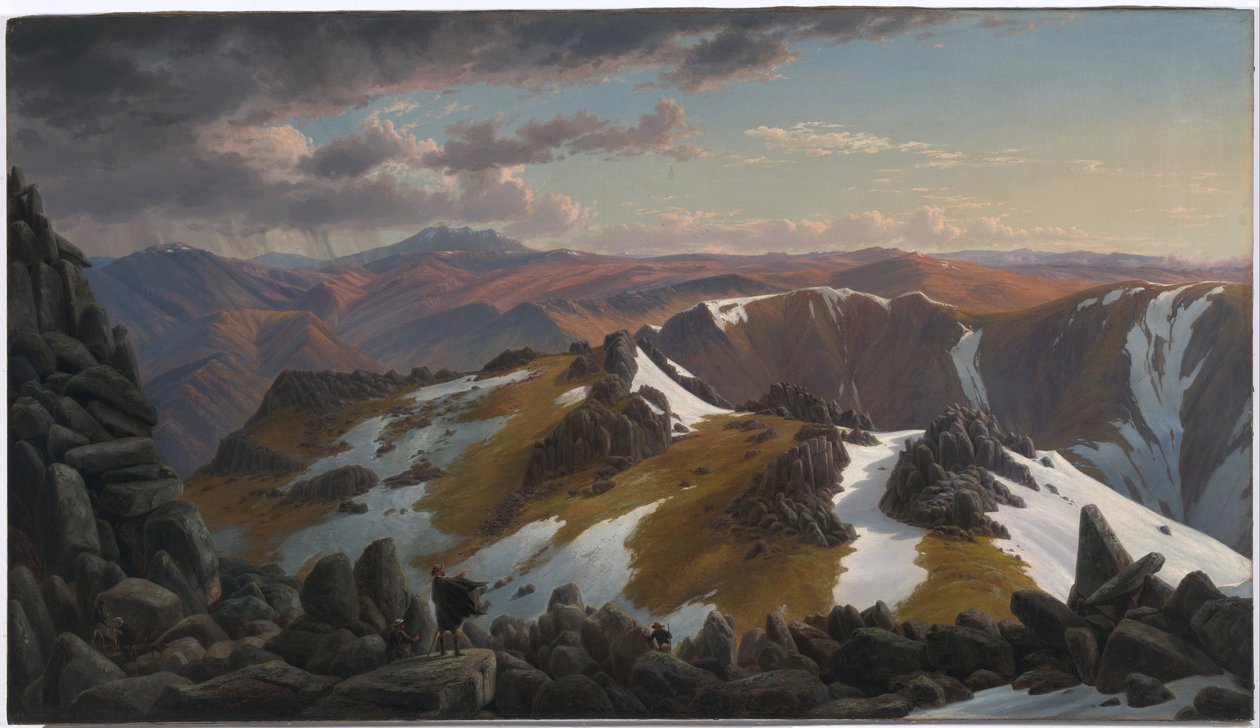 Vista nordeste do topo norte do Monte Kosciusko de Eugene von Guérard