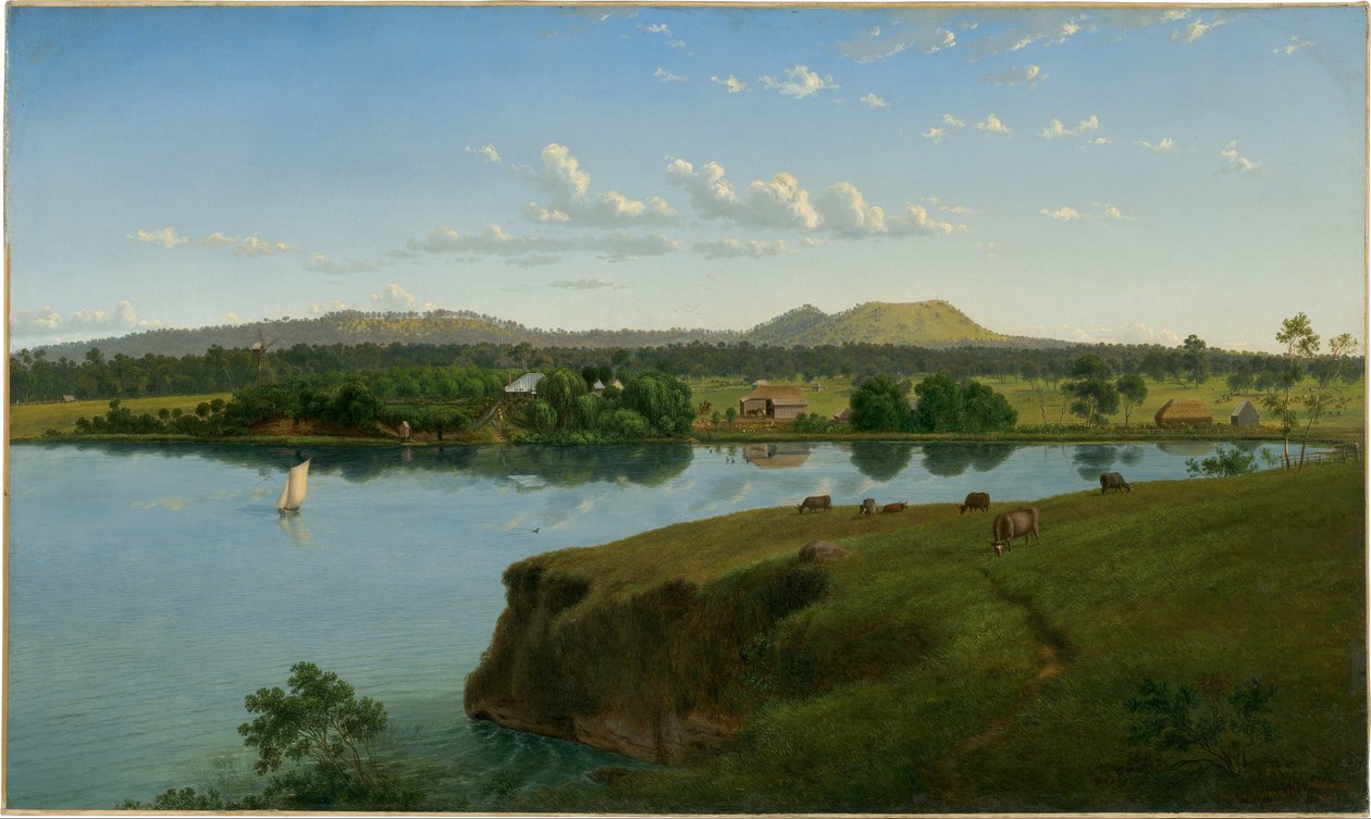 Purrumbete do outro lado do lago de Eugene von Guérard