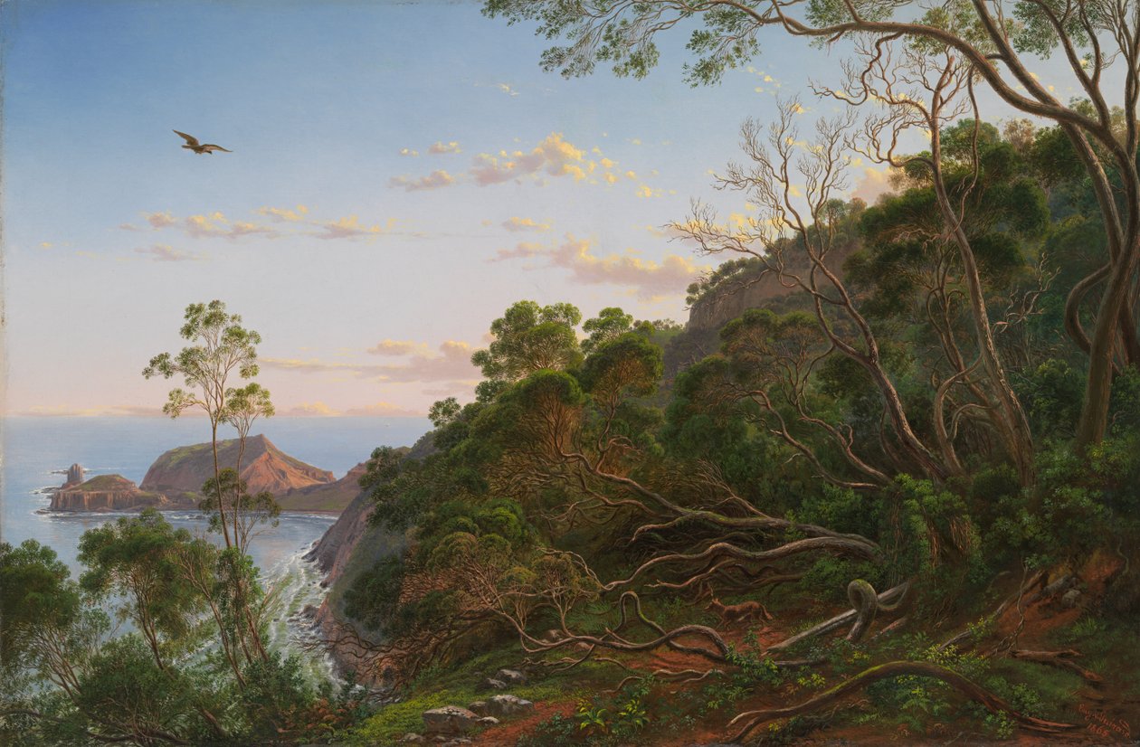 Árvores de chá perto de Cape Schanck, Victoria de Eugene von Guérard