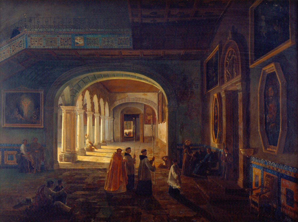 A antesacristia do convento franciscano de Eugenio Landesio