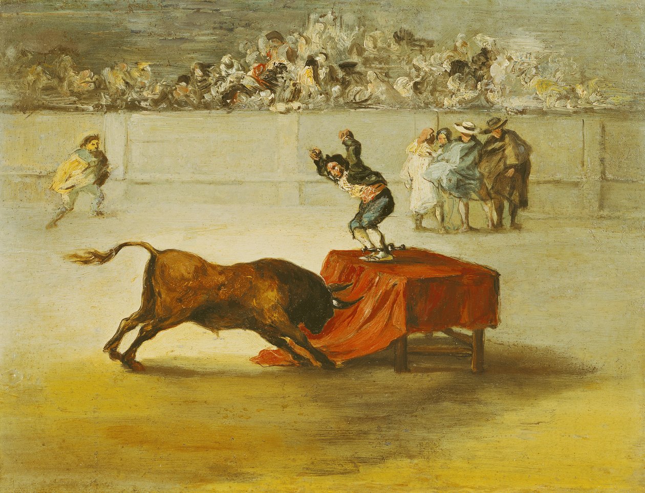 A Outra Loucura de Martincho na Praça de Touros em Saragoça, depois de uma pintura de Francisco Goya (1746-1828) de Eugenio Lucas y Padilla
