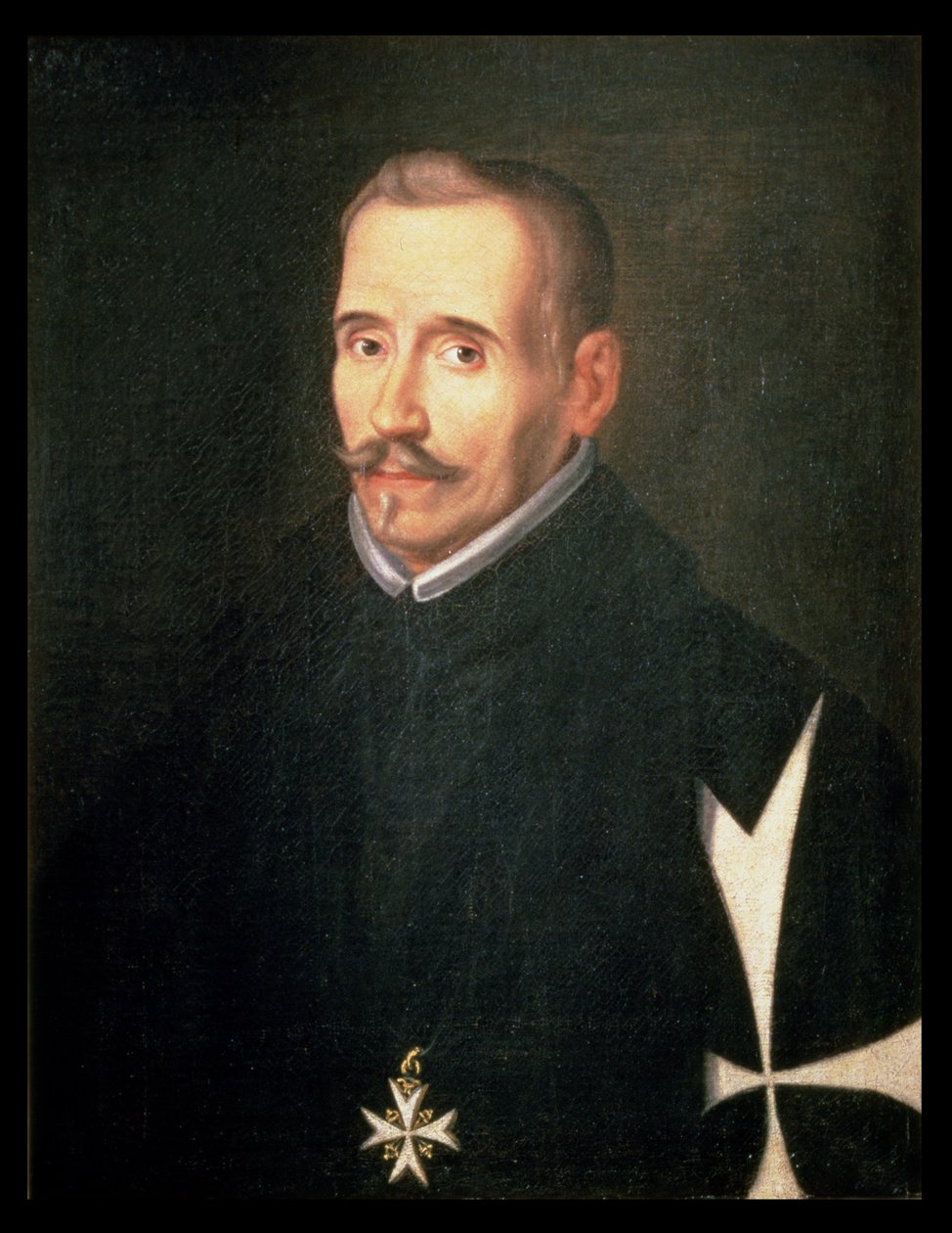 506 131-0795275/1 Retrato de Lope Felix de Vega Carpio (1562-1635) c.1630 (óleo sobre tela) de Eugenio (attr. to) Caxes