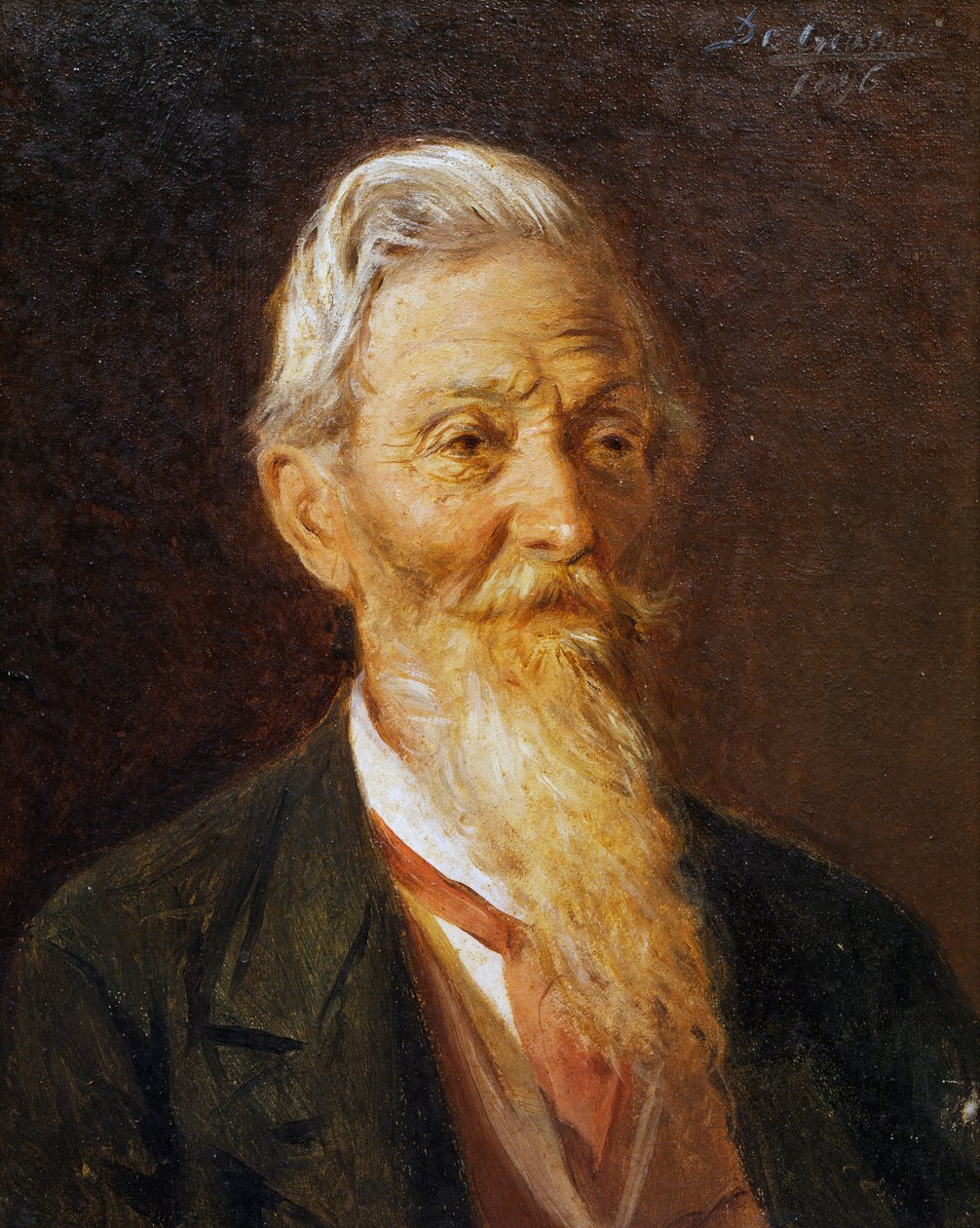 Retrato de Francesco Prampolini, pintura de Eugenio de Giacomi (1852-1917) de Eugenio De Giacomi