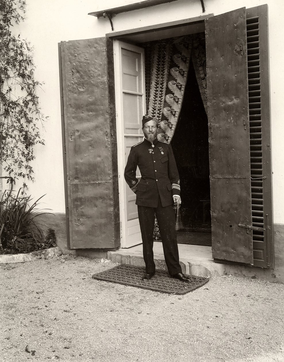 Retrato, de, um, homem uniforme, fazenda, lo zucco, sicília, 1900 de Eugenio Interguglielmi