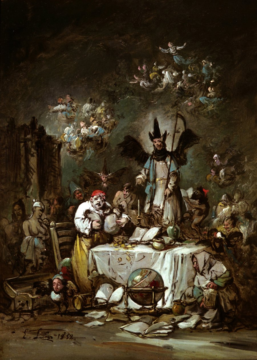 Capricho alegórico. A avareza, 1852 de Eugenio Lucas Velázquez