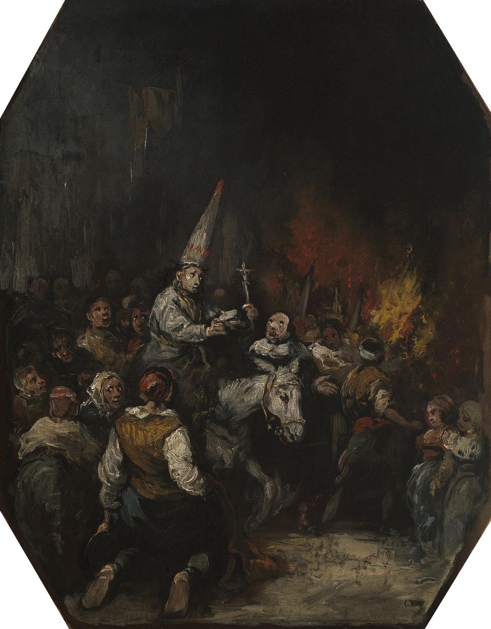 Condenado pela inquisição, ca 1860 de Eugenio Lucas Velázquez