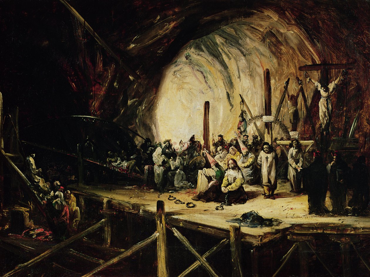 Cena da Inquisição de Eugenio Lucas y Padilla