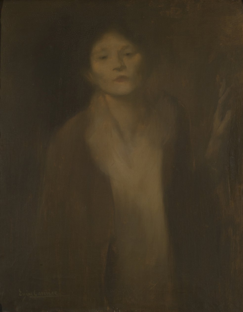 Mulher olhando de Eugène Carrière