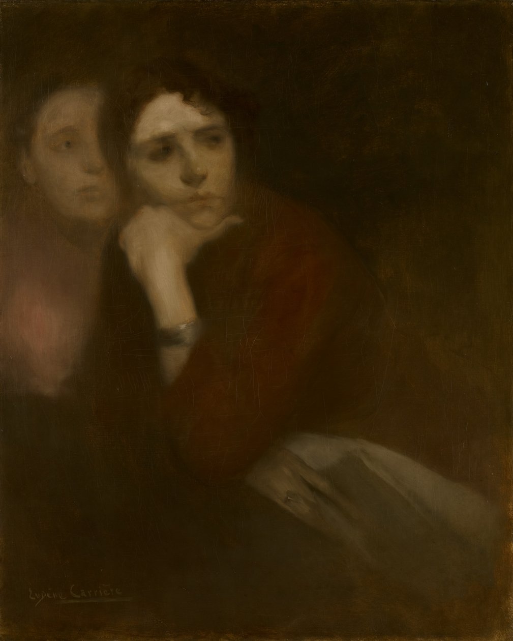 Duas mulheres, c.1895 de Eugène Carrière