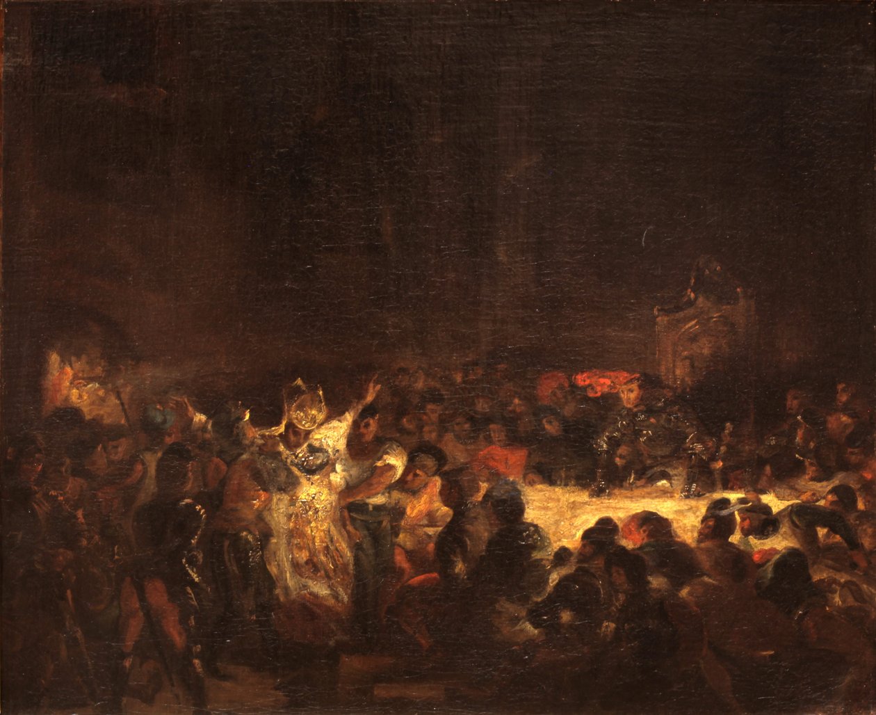 Assassinato do Bispo de Liège de Ferdinand Victor Eugene Delacroix