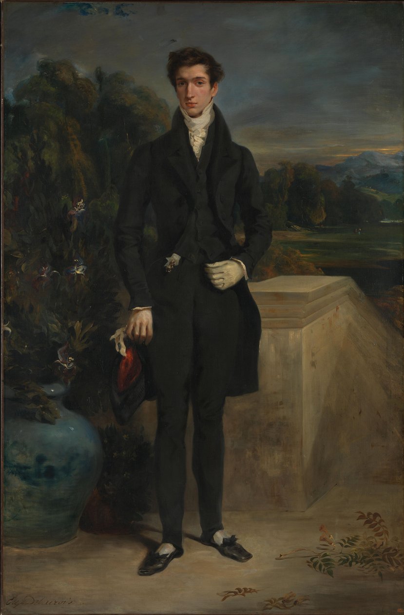 Retrato, de, barão, Schwiter de Ferdinand Victor Eugene Delacroix
