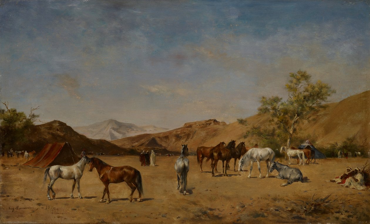 Um acampamento árabe, 1873 de Eugène Fromentin