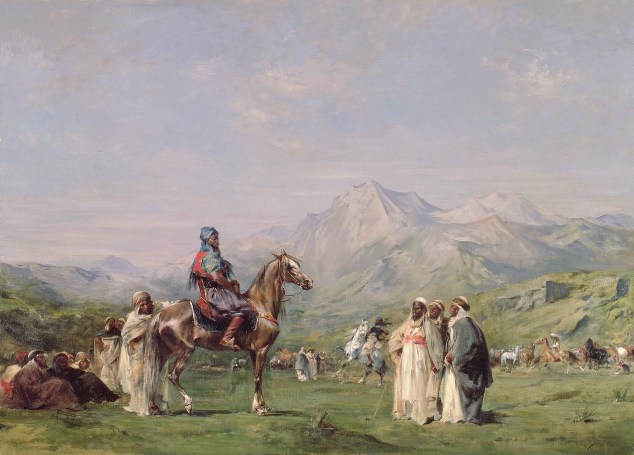 Um acampamento nas montanhas do Atlas, c.1865 de Eugène Fromentin