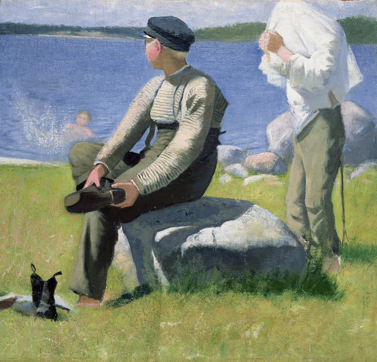 Estude para &39;Boys on the Beach&39;, 1884 de Eugène Jansson